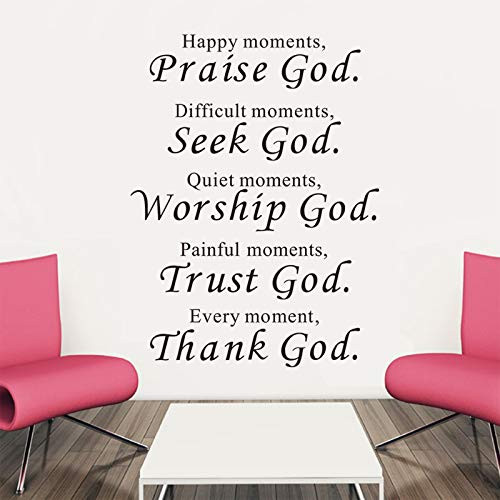 Happy Moments Praise God Difficult Moment Seek God Wall Sticker DILIBRA Quote DIY Art Vinyl Decal. Inspirational Sign Sayings Bible Verse Stickers Home Decor Happy Moments Praise God Difficult Moment Seek God Wall Sticker DILIBRA Quote DIY Art Vinyl Decal. Inspirational Sign Sayings Bible Verse Stickers Home Decor