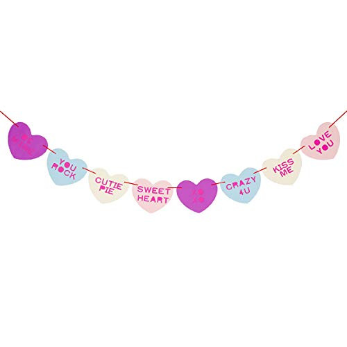 Valentines Conversation Hearts Banner- Valentines Day Decor Conversation Heart Decorations Conversation Hearts Valentines Day Banner Mantel Decor Valentines