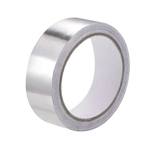 uxcell 25mm Aluminum Foil Tape High Temperature Tape for HVAC Sealing Patching Hot and Cold Air Ducts Single Sided Adhesive Tape 20m-65ft