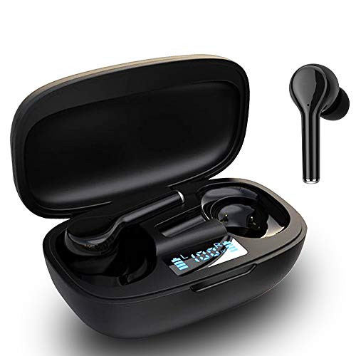 Pianogic True Wireless Earbuds Wireless Earbuds Bluetooth 5.0 with Noise Cancellation Mic 25H Playtime Waterproof HiFi Stereo Wireless Earbuds Headphones for iPhone and Android