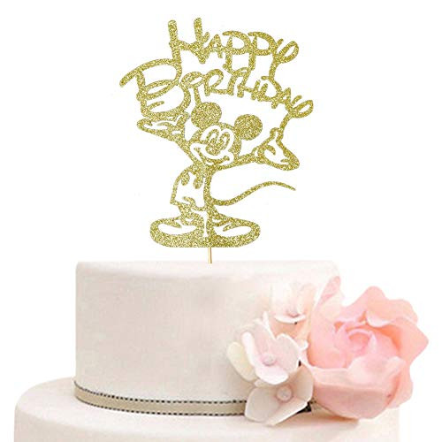 Mickey Happy Birthday Cake Topper Mickey Mouse Boys Kids Birthday Party Decorations Supplies Gold Glitter Mickey Happy Birthday Cake Topper Mickey Mouse Boys Kids Birthday Party Decorations Supplies Gold Glitter