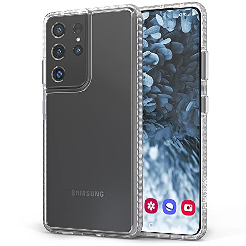 Crave Clear Guard for Galaxy S21 Ultra Case Shockproof Case for Samsung Galaxy S21 Ultra S21 Ultra 5G -6.8 inch- - Clear