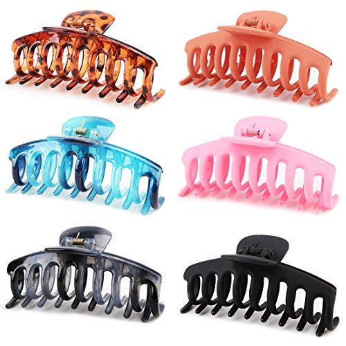 Big Hair Clips Large Hair Clips for Thick Hair Hair Claw Clips Claw Hair Clips Matte Hair Clips for Women Tortoise Banana Clips Hair Jaw Clips Hair Clips for Girls Nonslip Hair Barrettes Hair Holder Hair Styling Accessories 6 Colors Big Hair Clips Large Hair Clips for Thick Hair Hair Claw Clips Claw Hair Clips Matte Hair Clips for Women Tortoise Banana Clips Hair Jaw Clips Hair Clips for Girls Nonslip Hair Barrettes Hair Holder Hair Styling Accessories 6 Colors
