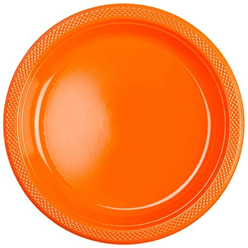 Orange Peel 10in Plastic Plates 20ct