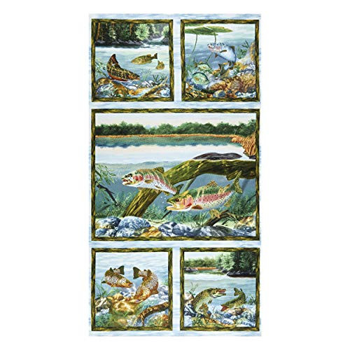 Wilmington Prints Wilmington First Catch Craft 24'' Panel Fabric Multi