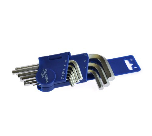 Bovidix 6030209 Hex Key Set, Metric - Short, 9-Piece