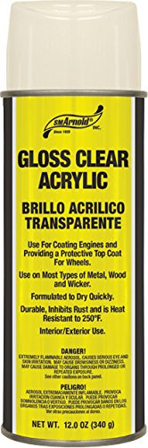SM Arnold (66-107) Lacquer Spray Paint, Gloss Clear Acrylic Laquer - 12 oz.