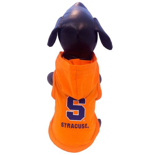NCAA Syracuse Orange Cotton Lycra Hooded Dog Shirt X-Small Orange-Blue NCAA Syracuse Orange Cotton Lycra Hooded Dog Shirt X-Small Orange-Blue