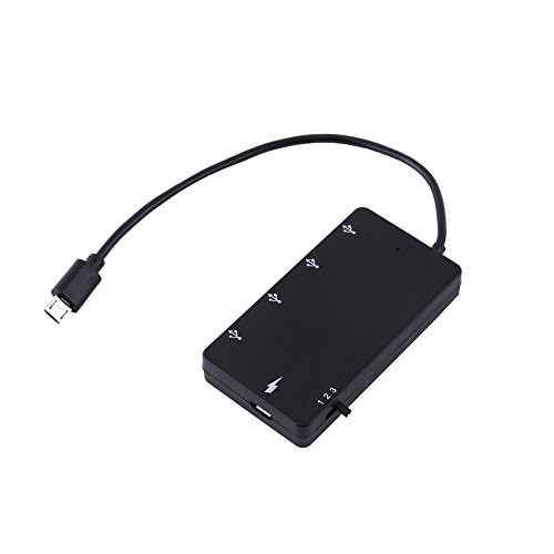 Support Hot-Swappable Extension Adapter 4 Port OTG Cable Adapter 4 Port USB 2.0 Data Hub for Tablet Smartphone