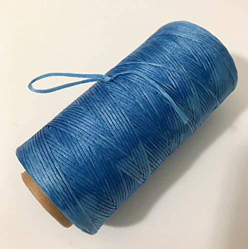 Industrial Revolution 284yd 150D 1mm Sewing Waxed Thread Hand Stitching Cord for Leather Craft DIY -Peacock Blue-