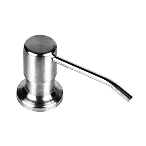 Soap Dispenser Stainless Steel Pump Head Kitchen Sink Soap Dispenser 10.14 OZ Capacity -Chrome-
