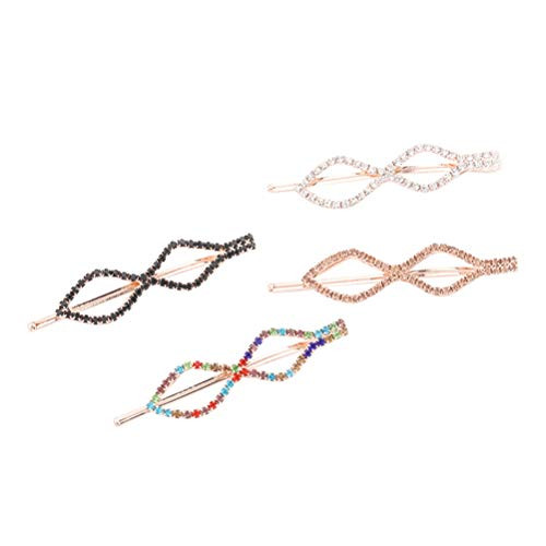 Lurrose 8Pcs Rhombus Bobby Pins Rhinestone Hair Pins Vintage Hair Clip Hairpins Clamps Barrettes for Woman Girls Lurrose 8Pcs Rhombus Bobby Pins Rhinestone Hair Pins Vintage Hair Clip Hairpins Clamps Barrettes for Woman Girls