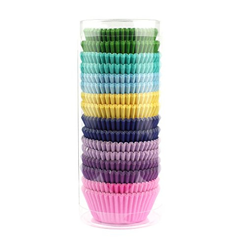 Xlloest Standard Cupcake Liners Rainbow Bright Baking Cups Paper 400 Pack