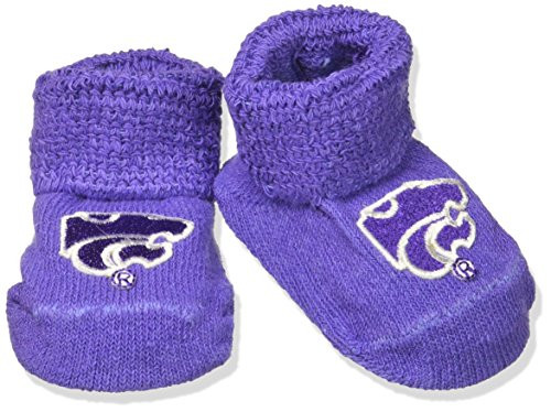Two Feet Ahead NCAA Newborn Infant Booties with Gift Box Kansas State Wildcats Solid