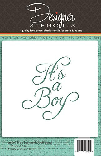 It's A Boy Cookie and Craft Stencil by Designer Stencils
