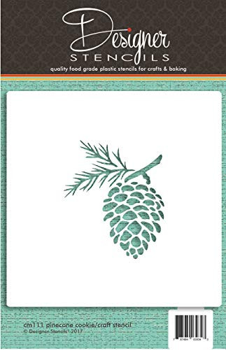 Pinecone Cookie and Craft Stencil CM111 by Designer Stencils
