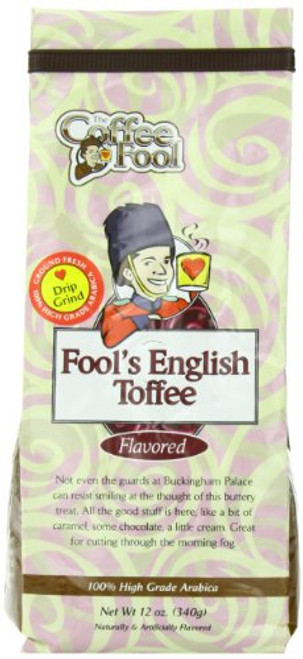 The Coffee Fool Drip Grind Coffee, Fool's English Toffee, 12 Ounce The Coffee Fool Drip Grind Coffee, Fool's English Toffee, 12 Ounce