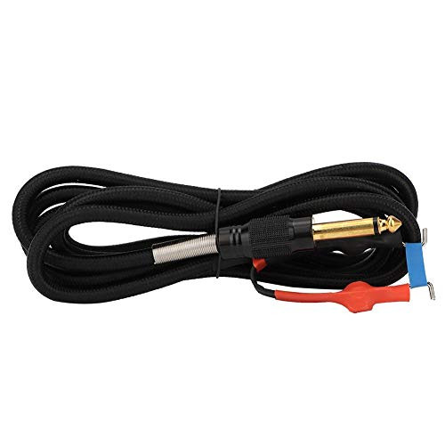 Garosa 1.8m Tattoo Power Supply Silicone Clip Cord Tattoo Hook Line for Tattoo Machine Silicone Hook Line Clip Cord for Tattoo Machines 3 Colors -Black-
