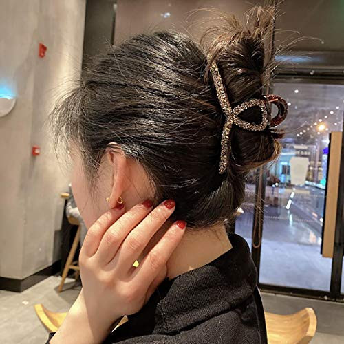 Woeoe Plastic Crystal Hair Claw Clip Black Rhinestone Hair Claw Clips Set French Hair Catch Barrettes Strong Hold Hair Claw Clips Non-slip Jaw Clamps Accessories for Women and Girls Woeoe Plastic Crystal Hair Claw Clip Black Rhinestone Hair Claw Clips Set French Hair Catch Barrettes Strong Hold Hair Claw Clips Non-slip Jaw Clamps Accessories for Women and Girls