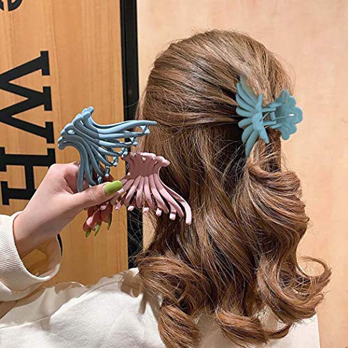 Woeoe 2PCS Plastic Hair Claw Clip Blue Spider Hair Claw French Hair Claw Clips Set Thick Hair Catch Barrette Non-slip Jaw Clamp Hair Accessories for Women and Girls Woeoe 2PCS Plastic Hair Claw Clip Blue Spider Hair Claw French Hair Claw Clips Set Thick Hair Catch Barrette Non-slip Jaw Clamp Hair Accessories for Women and Girls