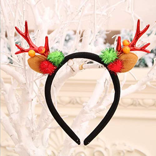 Aularso Christmas Hair Hoops Red Antlers Hair Bands Hair Accessories for Women Christmas Decorations Aularso Christmas Hair Hoops Red Antlers Hair Bands Hair Accessories for Women Christmas Decorations