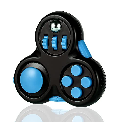 Woosir Fidget Toy Fidget Pad Toy for Kids Adults Fidget Controller Pad Cube New Improved 11 Functions Sensory Toy for ADHD ADD OCD Autism Anxiety Stress Relief Toy -Blue-