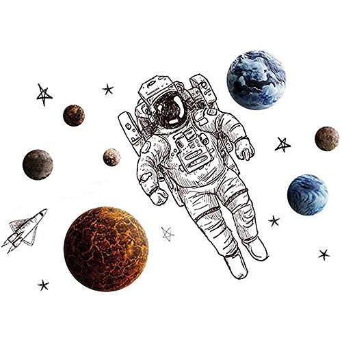 Astronaut Wall Stickers Outer Space Planet Wall Decals for Kids Room Boy's Bedroom Wall Decoration Home Wall Decals Astronaut Wall Stickers Outer Space Planet Wall Decals for Kids Room Boy's Bedroom Wall Decoration Home Wall Decals