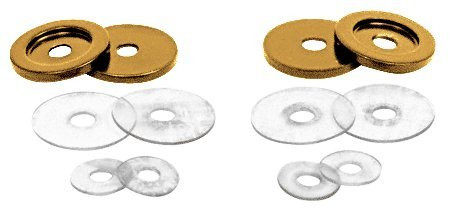 CRL Antique Brass Replacement Washers for Back-To Back Solid Pull Handles - Set