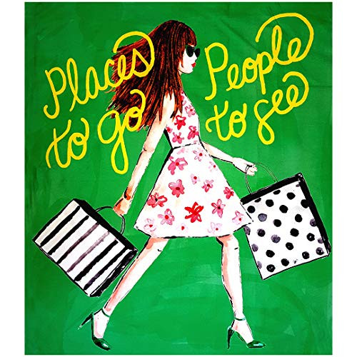 Camelot Fabrics Camelot City Girl Places to Go 36" Panel Aqua