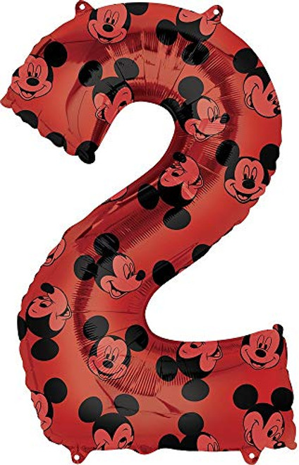 Mayflower 33" Anagram Number 2 Red Mickey Mouse Foil Balloon Multicolor Mayflower 33" Anagram Number 2 Red Mickey Mouse Foil Balloon Multicolor