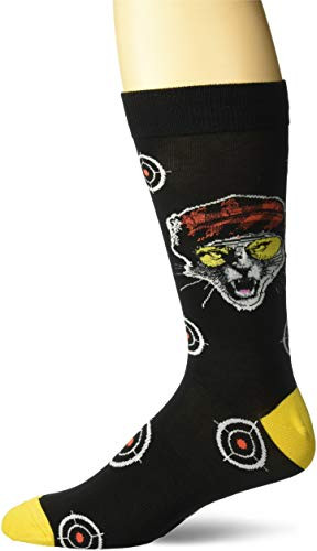 K. Bell Men's Pop Culture Slapstick Fun Novelty Crew Socks black -Target- Shoe Size- 6-12