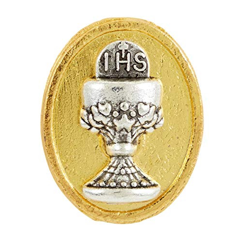 Needzo Body of Christ IHS Chalice First Communion Pin 3-4 Inch Needzo Body of Christ IHS Chalice First Communion Pin 3-4 Inch