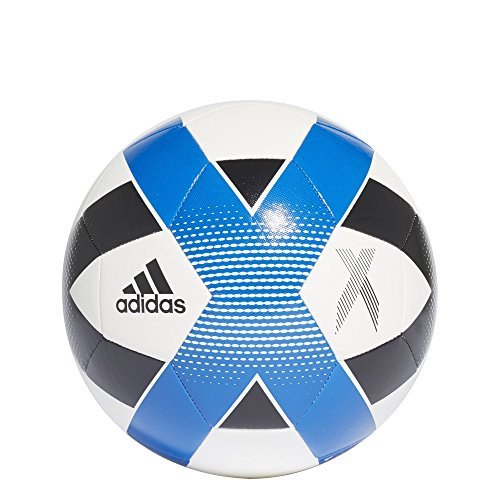 adidas F1806TSB053 X Glider Soccer Ball, White/Black/Football Blue, Size 5