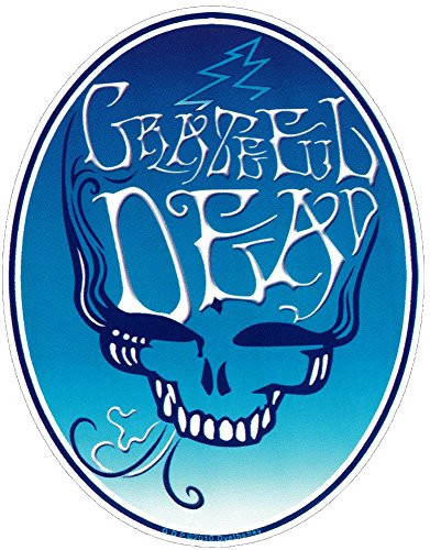 Grateful Dead Blue Smoke Steal Your Face - Window Sticker-Decal -4.75" X 6"-