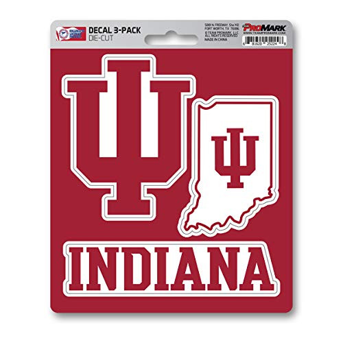 NCAA Indiana Hoosiers Team Decal 3-Pack