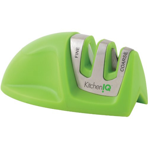 Kitchen IQ Green Edge Grip 2-Stage Knife Sharpener Set of 2