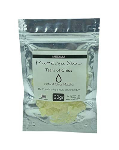 Chios Mastiha 20gr -0.70oz- Pack Of Medium Tears Fresh 100 percent Natural Mastic Gum