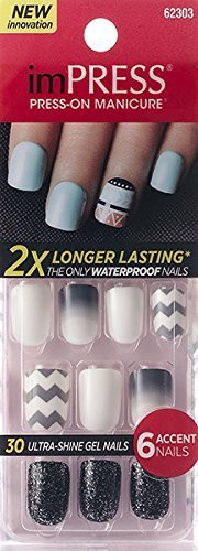 NEW 2015 KISS 2x Longer Lasting imPRESS "FLASH MOB" by Broadway Press-On Manicure Nails