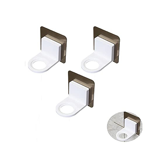 Shower Gel Bottle Rack Hook Self Adhesive Wall Mounted Shampoo Holder Hook Shower Gel Bottle Rack Hanger Liquid Soap Shower -white 3pcs-