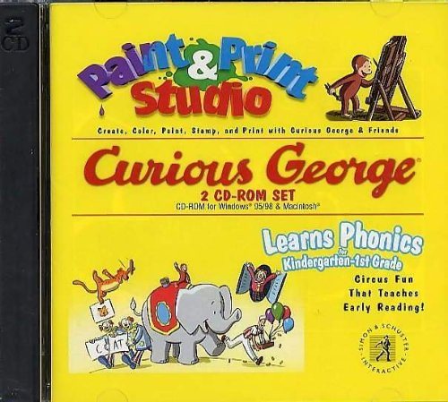 Curious George Paint  and  Print Studio and Learns Phonics for Kindergarten - 1st Grade
