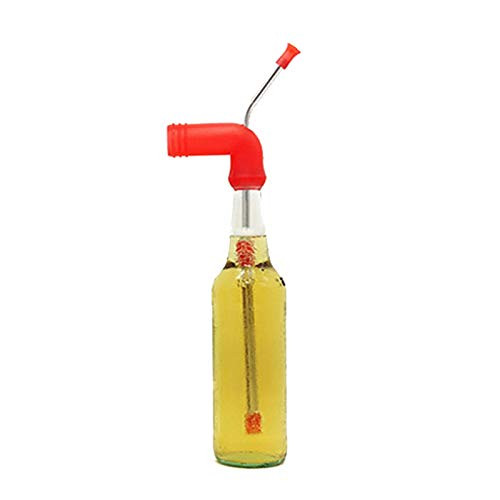 Beer Bong Funnel Drink Snorkel Beer Chug Premium Funnel for Beer Drinking Games Spring Break CollegeTailgating Bachelor Straw Hens Bucks House Party -Red-