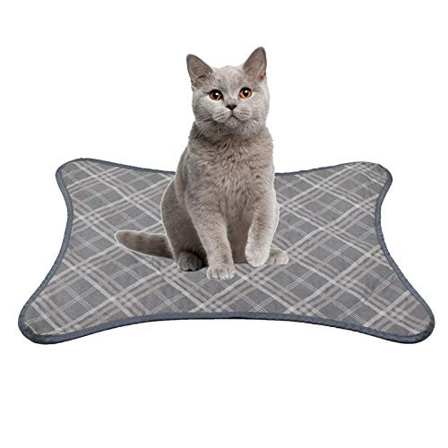 GeerDuo Reusable Pee Pad Quilted Fast Absorbing Machine Washable Dog Whelping Pad-Waterproof Puppy Training Pad-Housebreaking Absorption Pads -Grey S-