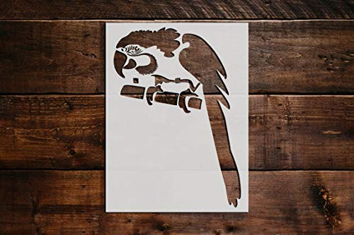 Parrot Stencil DIY Reusable Craft and Painting Wall Stencils - 380 -5"x6"-