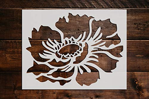Peony Flower Stencil DIY Reusable Craft and Painting Wall Stencils - 210 -6"x5"- Peony Flower Stencil DIY Reusable Craft and Painting Wall Stencils - 210 -6"x5"-