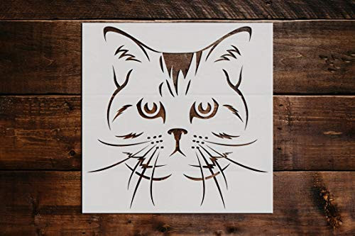 Cat Stencil DIY Reusable Craft and Painting Wall Stencils - 461 -6"x6"-
