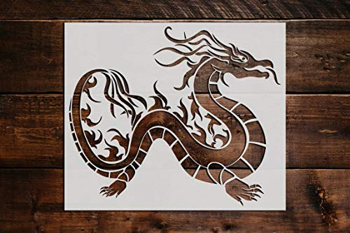 Dragon Stencil DIY Reusable Craft and Painting Wall Stencils - 628 -5"x6"-