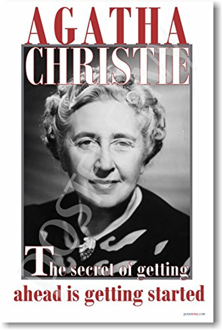 Agatha Christie -"The Secret of Getting Ahead." - NEW Famous Writer Poster