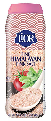 LiOR Fine Himalayan Pink Salt  100 percent Natural Ancient Mineral Salt Kosher  17.6 oz Salt Shaker with Lid