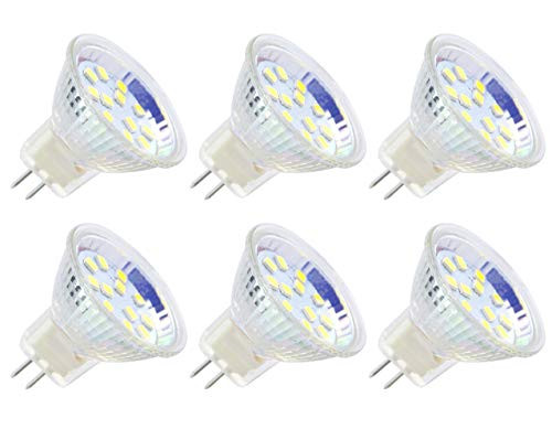 CTKcom 2W MR11 G4 LED Bulbs(6 Pack)- LED Flood Light Bulb 12V AC/DC SMD2835 12-LEDs 20-25W Halogen Bulbs Equivalent 3000K Warm White LED Spot Light Bulb for Home Landscape Track Lighting,Pack of 6