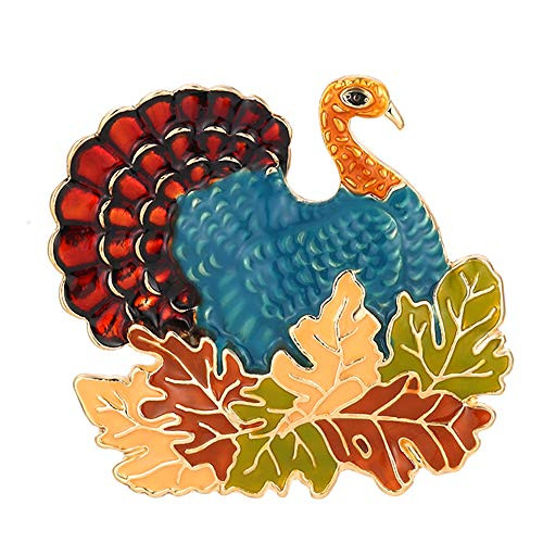 Christmas Brooches Pins for Womens GirlsGlitter Enameled Thanksgiving Xmas Holiday Jewelry Turkey Maple Leaves Enameled Brooch